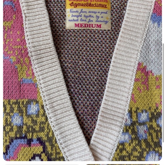 Kidsuper Studios Cardigan Sweater Kid Super Studios X Rhymezlikedimez Collab SzM - Picture 2 of 4